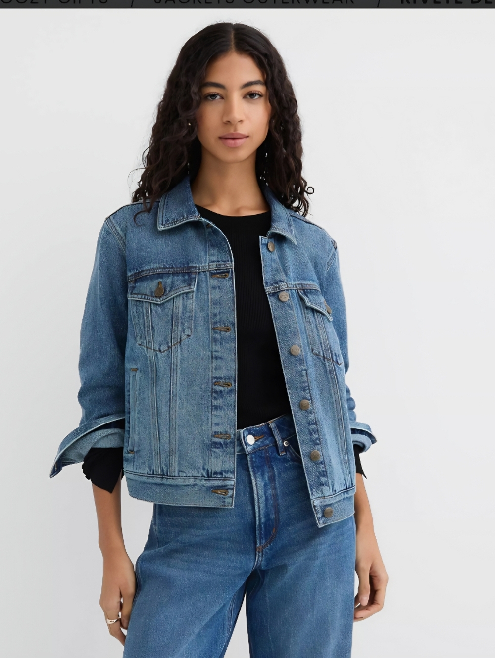 LOFT Juniors Small Blue Denim Jean Jacket